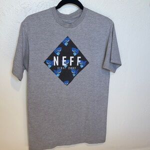 Neff Blue and Gray Graphic Tee
